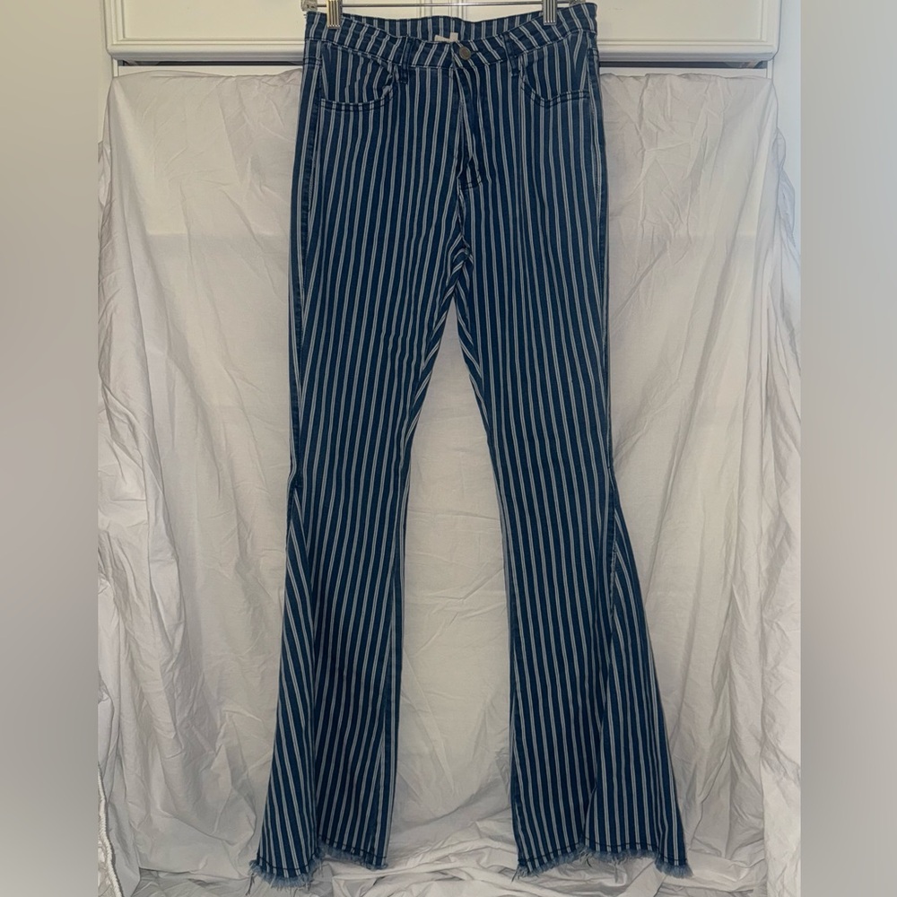 Altar'd State Navy Striped Jeans